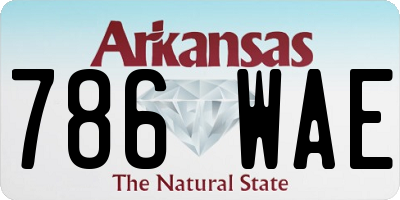 AR license plate 786WAE