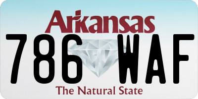AR license plate 786WAF