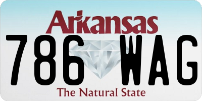 AR license plate 786WAG