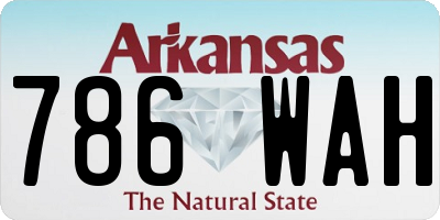 AR license plate 786WAH