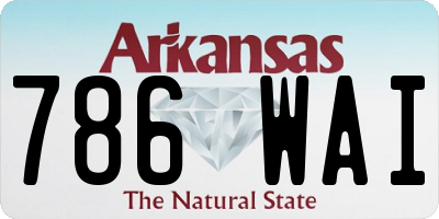AR license plate 786WAI