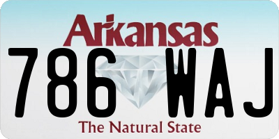 AR license plate 786WAJ