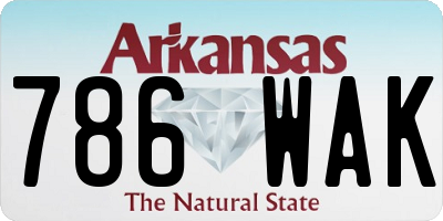 AR license plate 786WAK