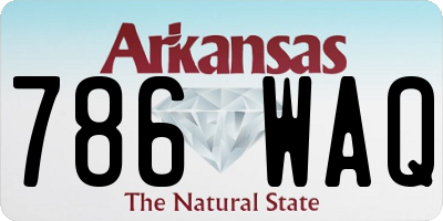 AR license plate 786WAQ