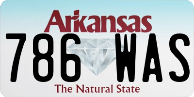 AR license plate 786WAS