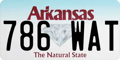 AR license plate 786WAT
