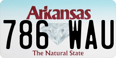 AR license plate 786WAU