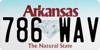 AR license plate 786WAV