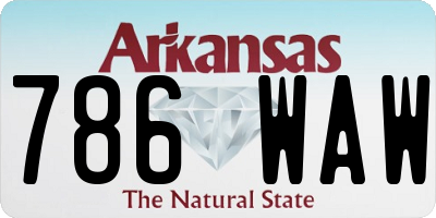 AR license plate 786WAW