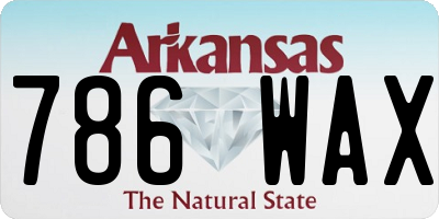 AR license plate 786WAX