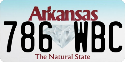 AR license plate 786WBC