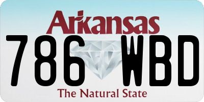 AR license plate 786WBD
