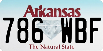 AR license plate 786WBF
