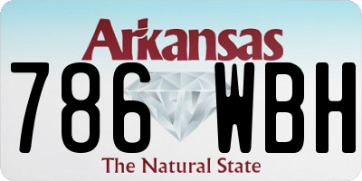 AR license plate 786WBH
