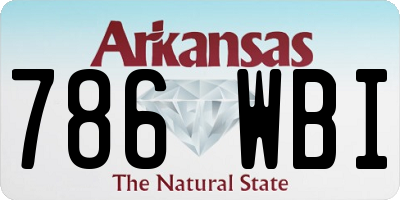 AR license plate 786WBI