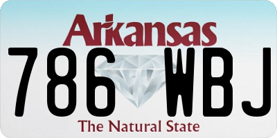 AR license plate 786WBJ