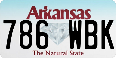AR license plate 786WBK