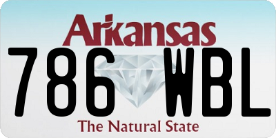 AR license plate 786WBL