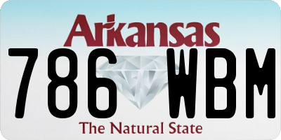 AR license plate 786WBM