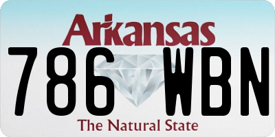 AR license plate 786WBN