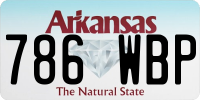AR license plate 786WBP
