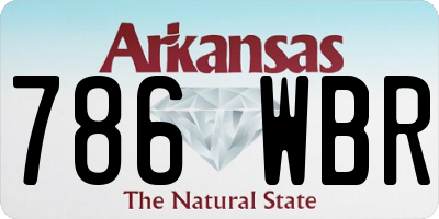 AR license plate 786WBR