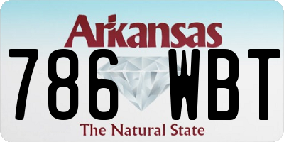 AR license plate 786WBT