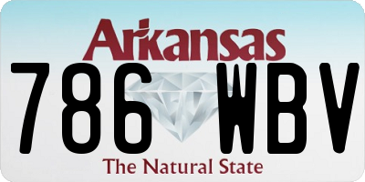 AR license plate 786WBV