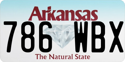 AR license plate 786WBX
