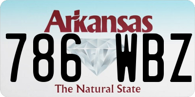 AR license plate 786WBZ