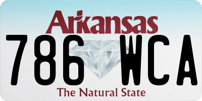 AR license plate 786WCA