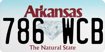AR license plate 786WCB