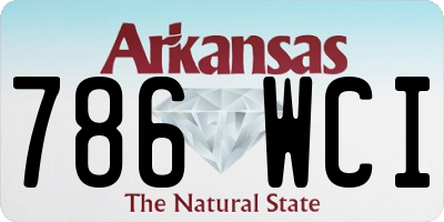 AR license plate 786WCI