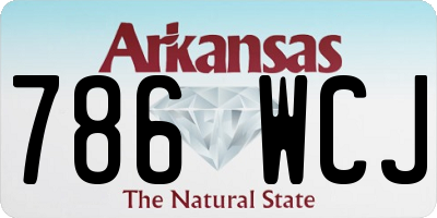 AR license plate 786WCJ
