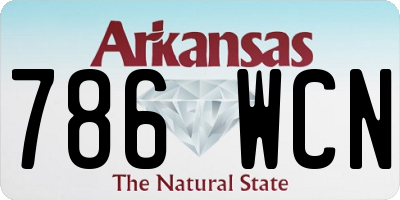 AR license plate 786WCN
