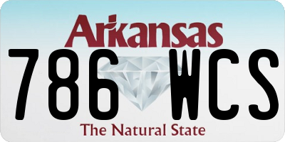 AR license plate 786WCS