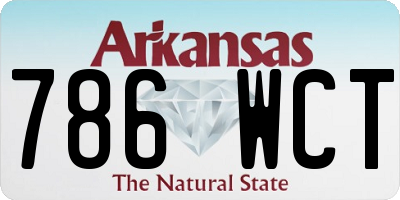 AR license plate 786WCT