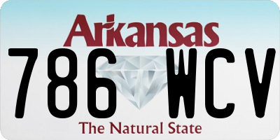 AR license plate 786WCV
