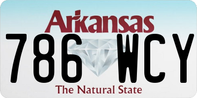 AR license plate 786WCY