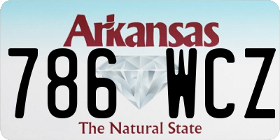 AR license plate 786WCZ