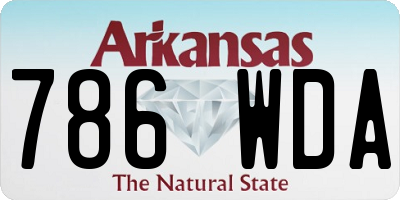 AR license plate 786WDA
