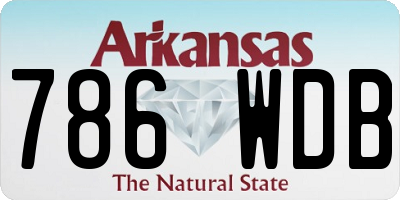 AR license plate 786WDB