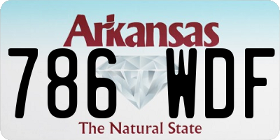 AR license plate 786WDF