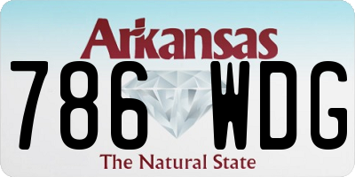 AR license plate 786WDG