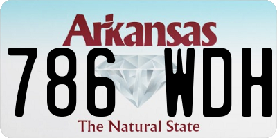 AR license plate 786WDH