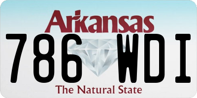 AR license plate 786WDI