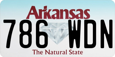 AR license plate 786WDN