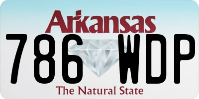AR license plate 786WDP