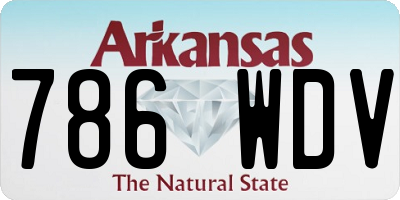 AR license plate 786WDV