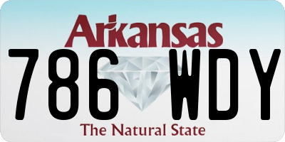 AR license plate 786WDY